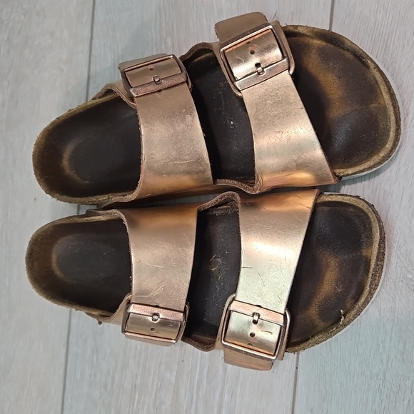 Birkenstock Women Arizona Rose Metallic Sandals Shoes Sz 37/6 Regular - Picture 4 of 14
